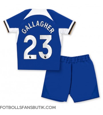 Chelsea Conor Gallagher #23 Replika Hemmatröja Barn 2023-24 Kortärmad (+ Korta byxor)